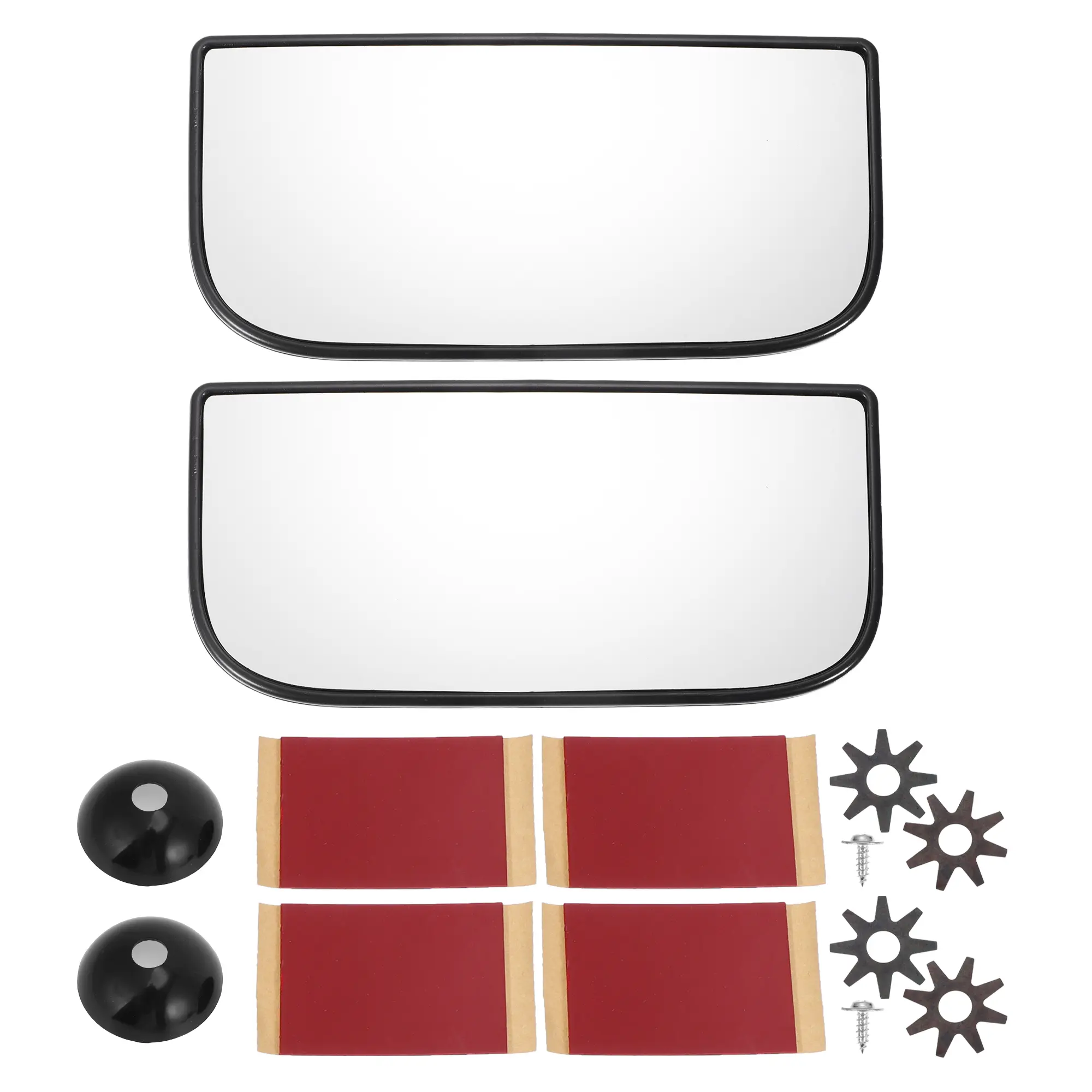 1 Pair Car Rearview Left Right Side Mirror Glass Replacement Towing Mirror Bottom Lens W/ Backing Plate Non-heated White Glass for Chevrolet Avalanche Silverado Tahoe for GMC Yukon
