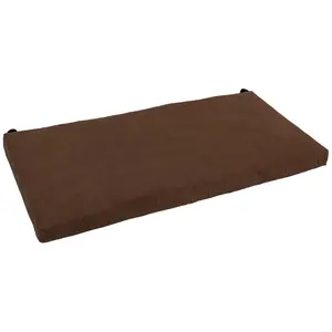 48-inch by 19-inch Solid Microsuede Bench Cushion 948X19-MS-CH