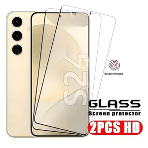 HD clear Samsung Galaxy S26 Ultra / S25 Ultra Fingerprint-Compatible Tempered Glass Screen Protector (2-Pack) — 9H Hardness, Scratch-Resistant, Bubble-Free, Oleophobic Coating