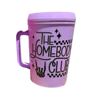 34oz HIP SIPS Mug with Lid & Straw - Bridal Party Mug, homebody club and not today heifer designs, sarcastic , Drinkware - Tumbler Washable Coffee Reusable, fun, trendy Cup Stylish Lightweight Reuse