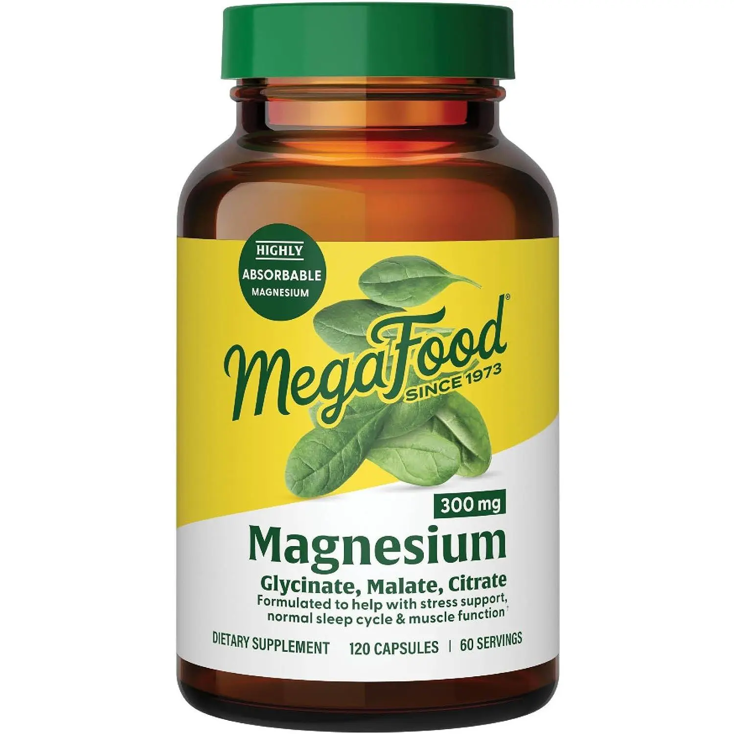 Triple Magnesium Complex 300mg Capsules | High Absorbability Glycinate, Malate & Citrate Blend for Muscle Relaxation, Heart Function, Stress Relief & Restful Sleep | 3-in-1 Daily Mineral Supplement | Vegetarian & Non-GMO | 120 Capsules - 60 Servings