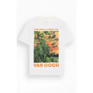 PacSun Men's Van Gogh Pine Trees At Sunset T-Shirt - Multicolor