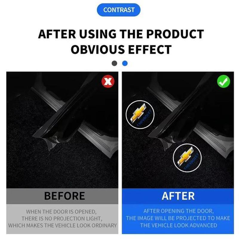 2Pcs LED Car Door Welcome Light HD Projector Lamp for Toyota GMC Jeep And More Car Accessories
