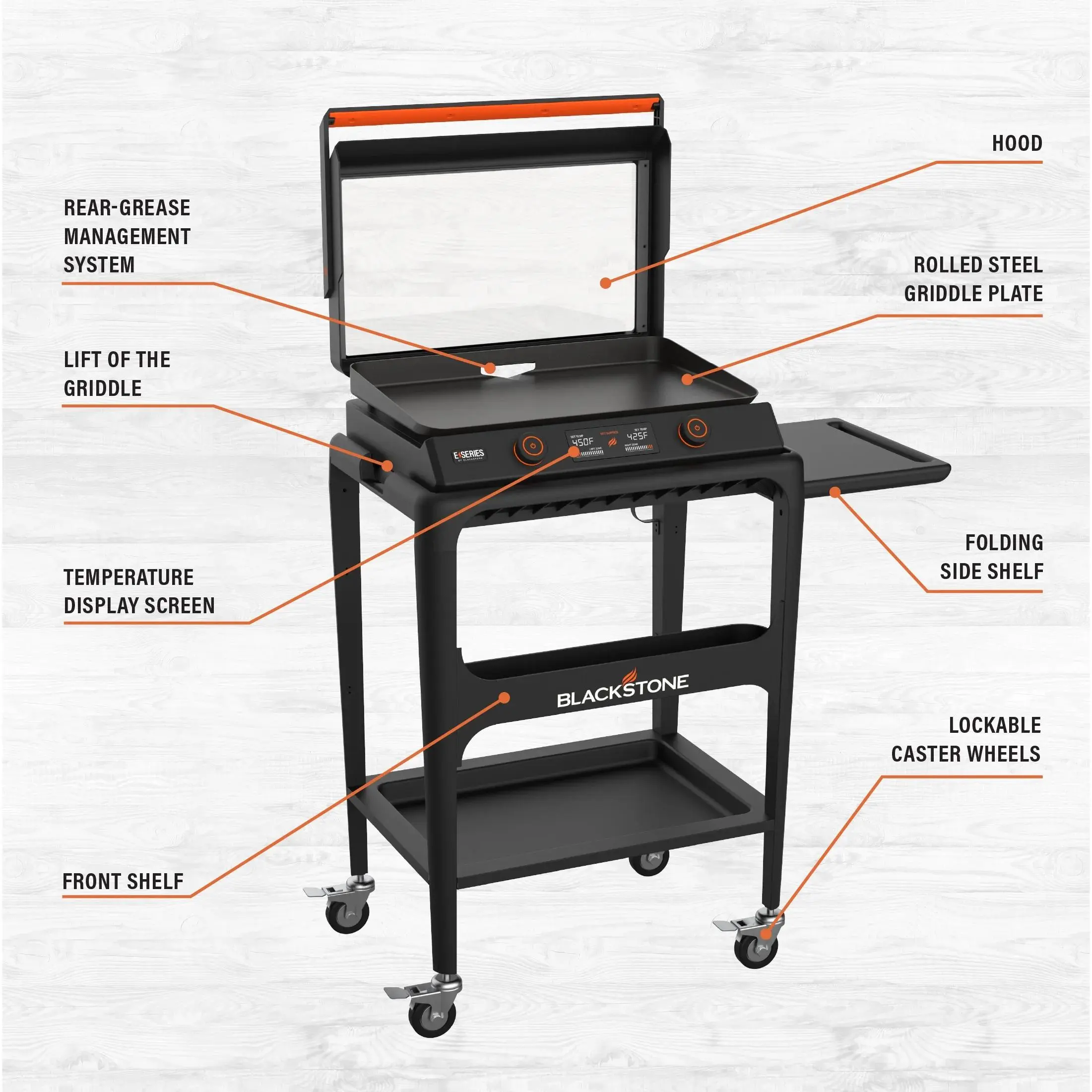Level up your cooking skills: E-Series 2-Burner 22" Griddle Power
