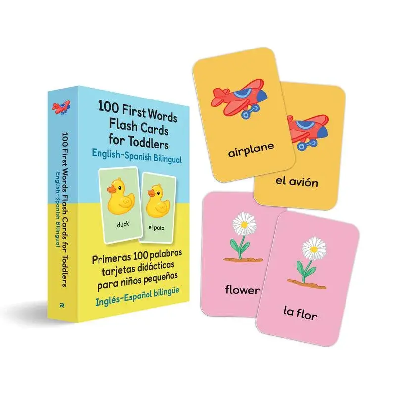 100 First Words Flash Cards for Toddlers: English-Spanish Bilingual: Primeras 100 palabras tarjetas didacticas para ninos pequenos by Rockridge Press
