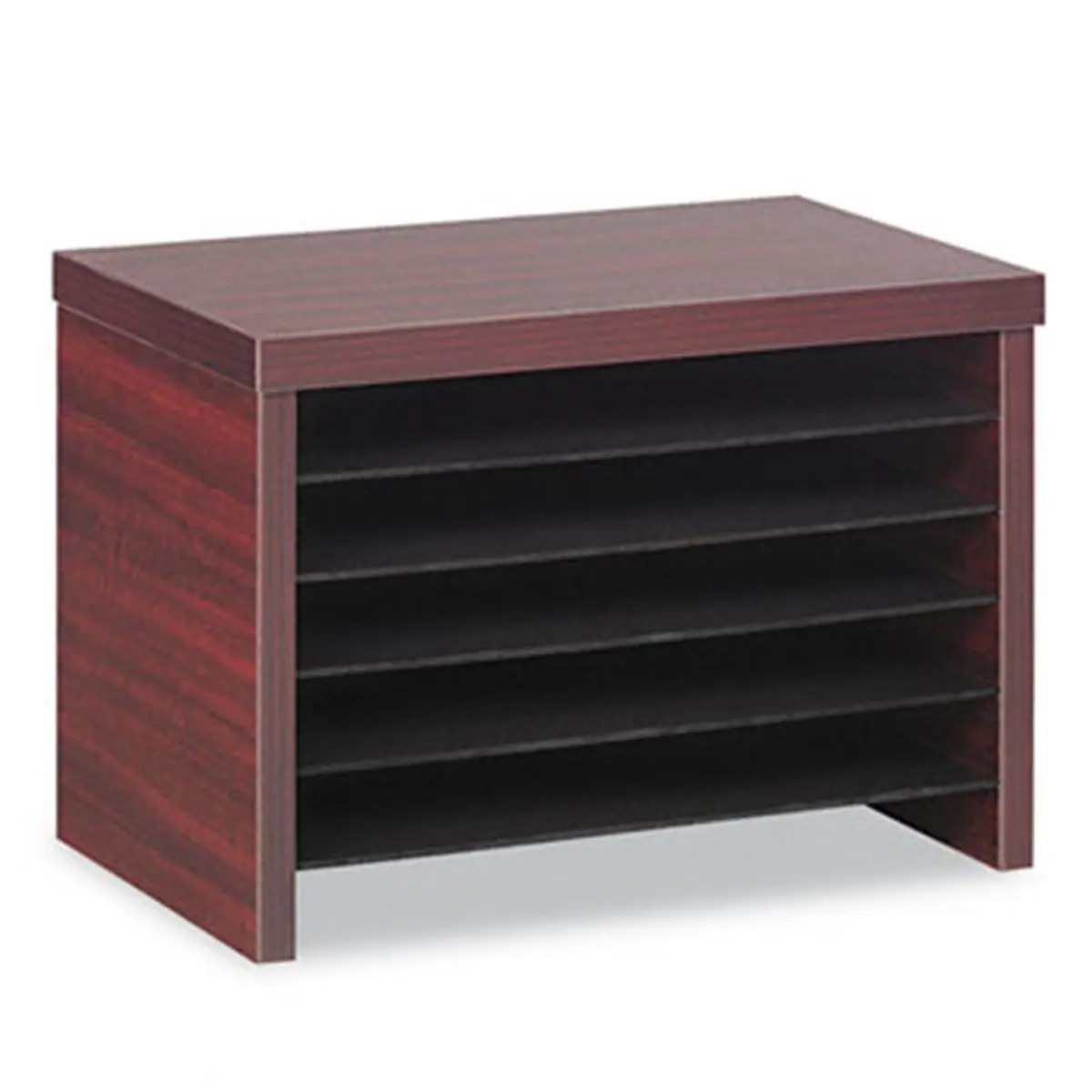 212 MAIN Alera Valencia Series Under-Counter File Organizer Shelf, 16w x 10d x 11h, Mahogany Finish, 6 Partitions, Laminate Wood, File Storage