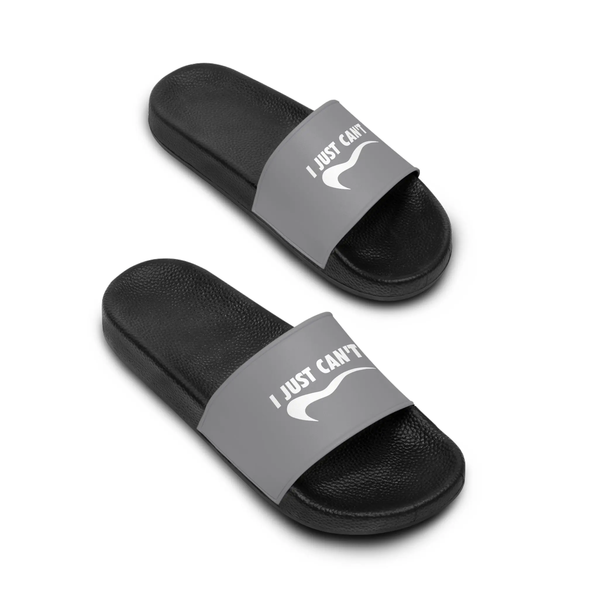 Grey I Just Can't  Women's Slide Sandals