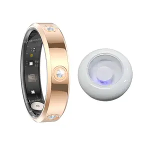Fashion Smart Ring Men Women, Heart Rate Blood Oxygen, Sleep Monitor, 5ATM Waterproof,Multi-sport Mode Smartring For Android iOS