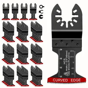 50pcs Wood Plastics Curved Edge Multitool Blades HCS oscillating Saw Blades Quick Release Fit Most Models
