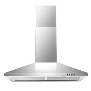 30 inches Button Control Range Hood 450CFM Wall Mount Kitchen Hood Vents with Aluminum Filters, Ducted/Ductless Convertible Stove Vent Hood US1001G75A Steel Household Items Multifunction Led Durable