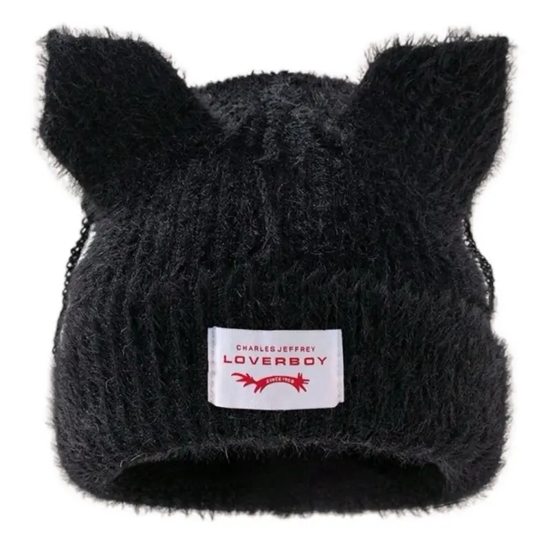 l*l様 CHARLESJEFFREYLOVERBOYChunkyRabbitB Charles Jeffrey Loverboy Rabbit Beanie | Purple | FARFETCH