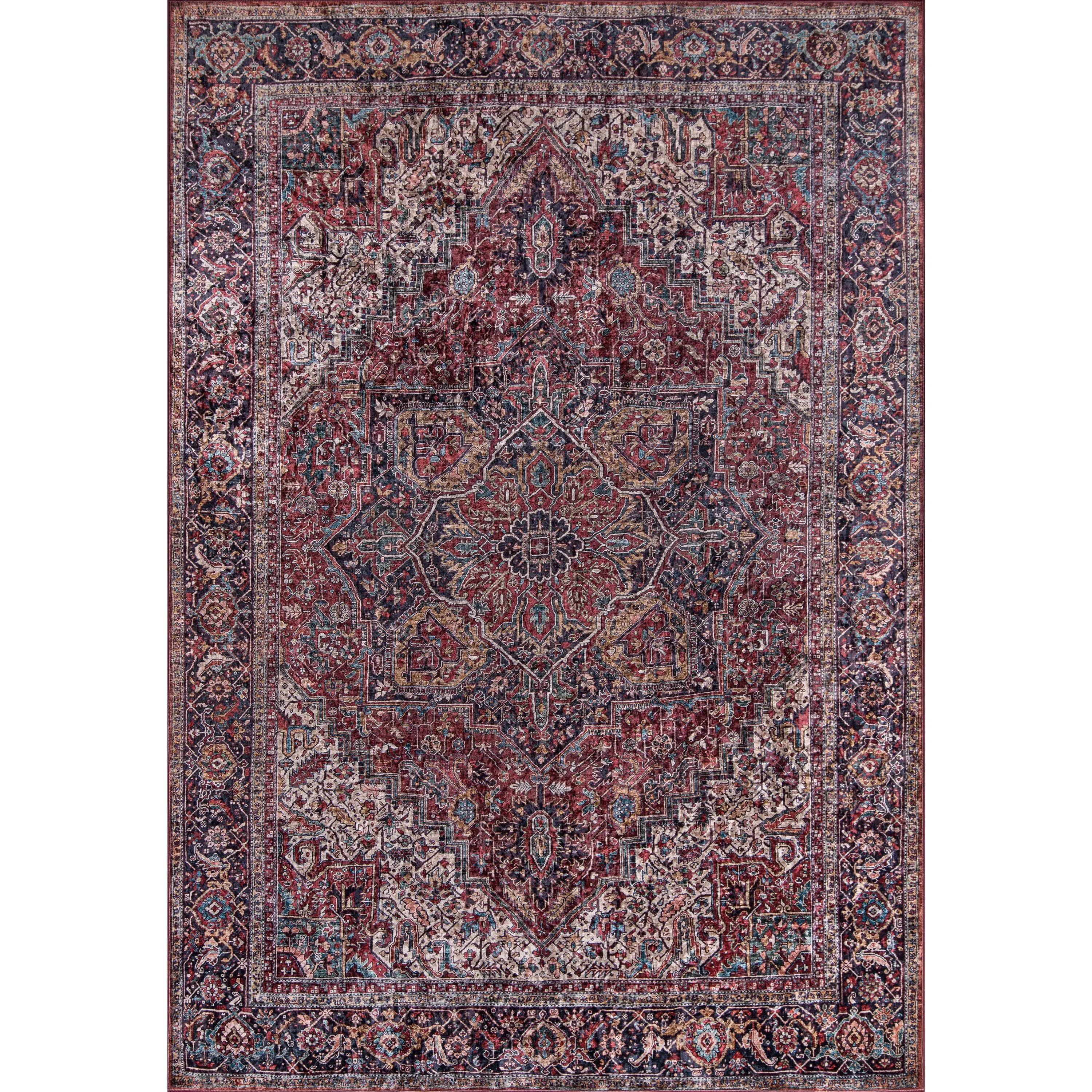 Karachi KAR-4 Burgundy Area Rug