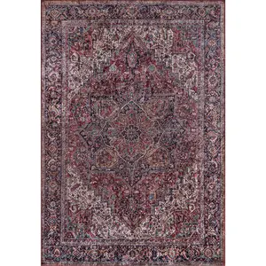 Karachi KAR-4 Burgundy Area Rug