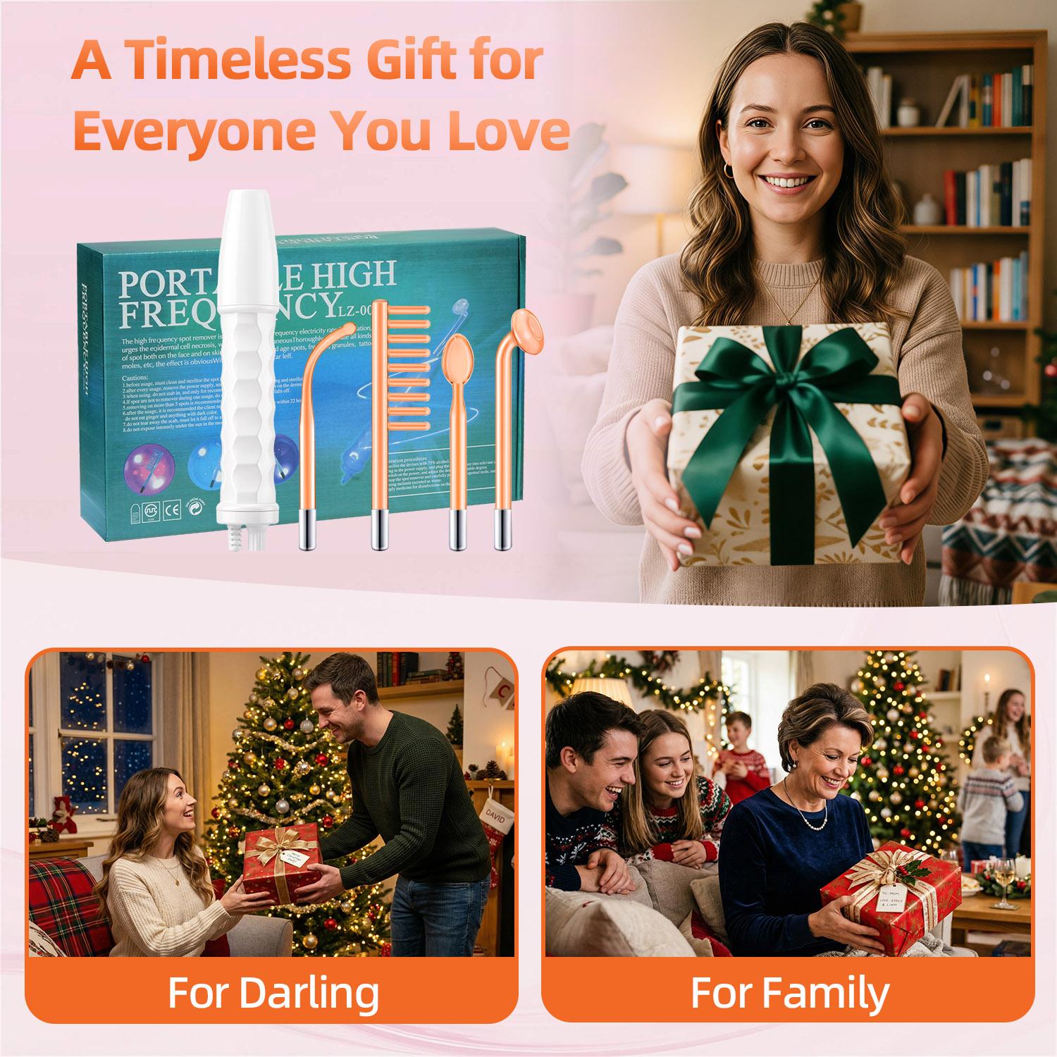 Cotsoco 4-in-1 High Frequency Electrode Wand, Professional Skincare Tools for Women, Comfortable Facial Skin Care Spa Massager, beauty product, Skin Care Gift