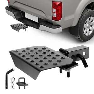 VEVOR Hitch Step for 2 Inch Receiver, Universal Rear Bumper Guard Protector with 350 LBS Load Capacity, Wide Non - Slip Tow Hitch Step with Pin Kit and Stabilizer, Fit for Truck, SUV, Pickup, TrailerVEVOR Super Brand Day