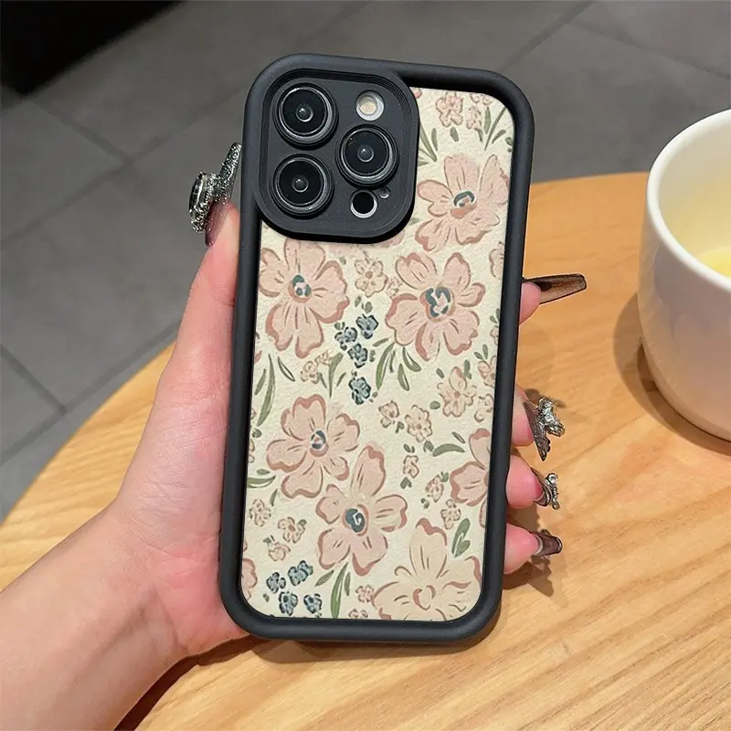 Elegant Alligator Pattern Floral Tpu Phone Case for iPhone 6/7/8/x/XS/XR/XS Max, Anti-Drop Shockproof Full Cover Gift