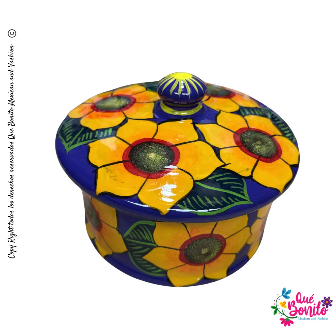 Tortilla Warmer Hand Painted with Lid