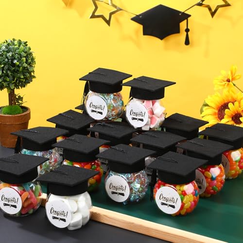 12/24 Pcs Class of 2026 Graduation Cap Candy Jars Set for Student- Multiple Colors, 8oz Graduation Party Decorations Gifts for School Party Guests 12/24 Pcs Class of 2026 Graduation Cap Candy Jars Set for Student- Multiple Colors, 8oz Graduation Party Decorations Gifts for School Party Guests
