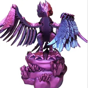 Flexi Phoenix 3D Printed Statue - Unique & Detailed Home Decor Figurine