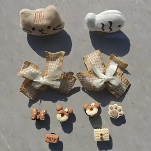 Cute Cat & Fish Croc Charms Set | Kawaii Plush & Cookie Shoe Accessories for Crocs | Perfect Fit for Our Store's Footwear