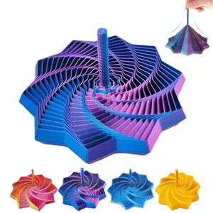 3D printed sensory-enhancing clown star model, visual illusion hexagon rotating spiral ornament, geometric design rotating screw, creative visual toy, desktop decoration, New Year and birthday office gift