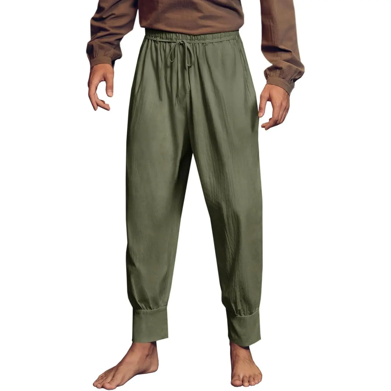 Mens Medieval Renaissance Pants Viking Pirate Mercenary Gothic Costume Cosplay Navigator Trousers
