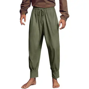 Mens Medieval Renaissance Pants Viking Pirate Mercenary Gothic Costume Cosplay Navigator Trousers