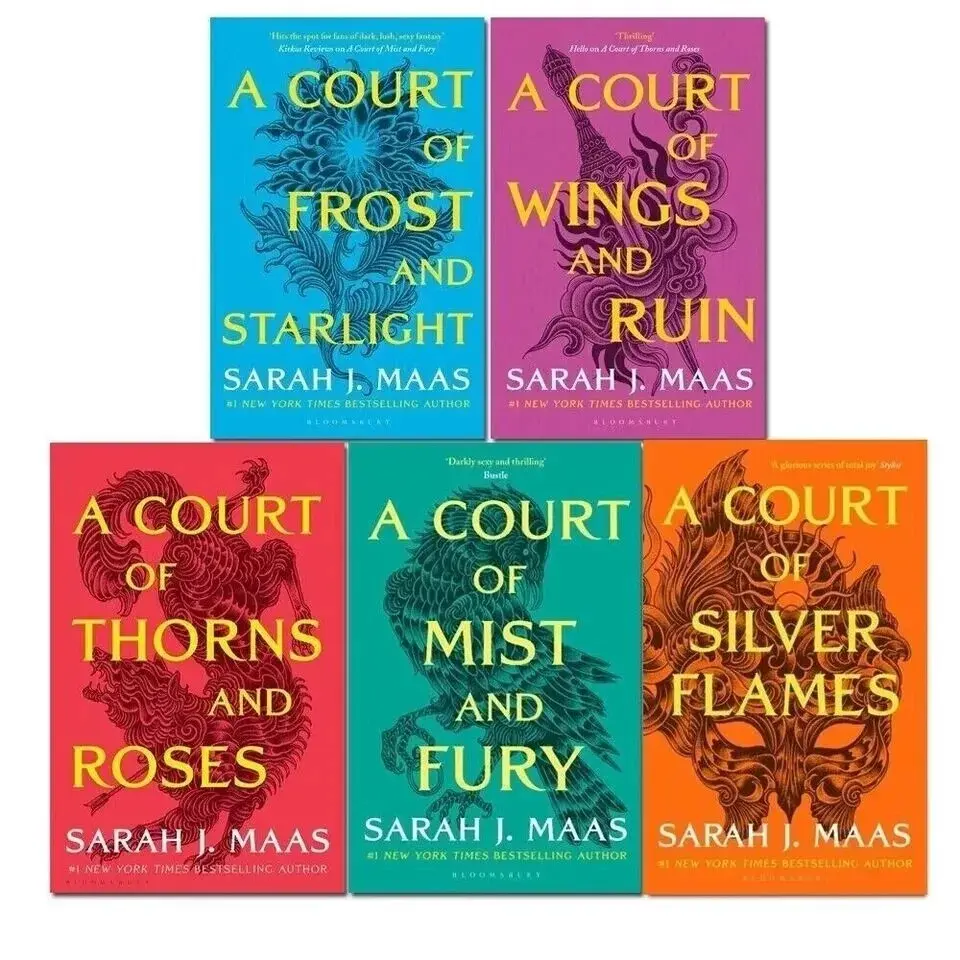 Sarah J. Maas' A Court of Thorns and Roses Series - 5-Book Paperback Collection Set, Literature Book Bundle
