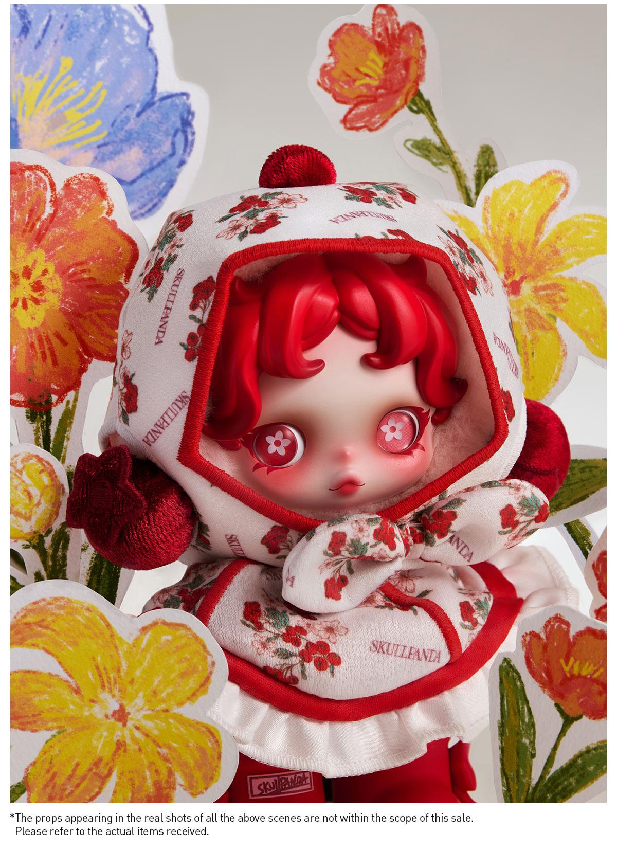 POP MART SKULLPANDA Amid Flowers Plush Doll Pendant