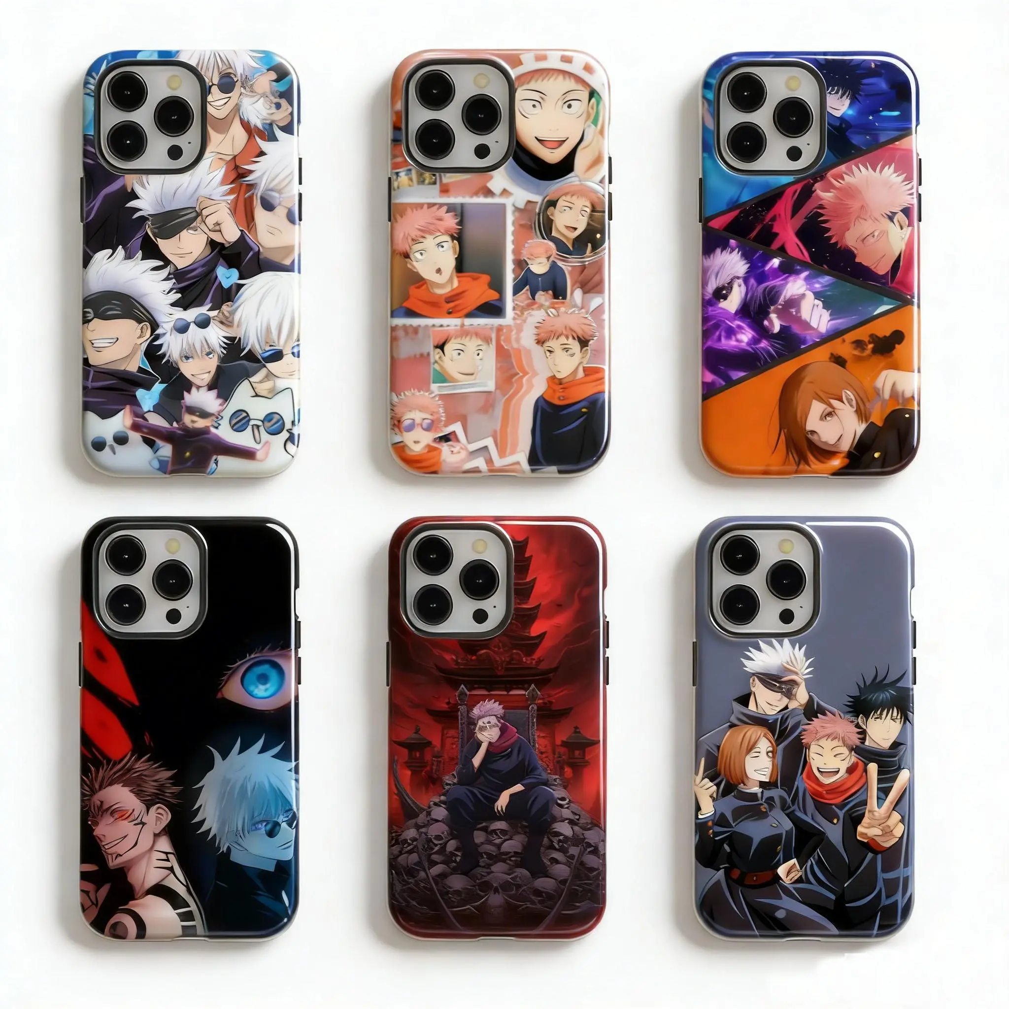 Jujutsu K-Kaisen Phone Cases Anime Phone Cases Compatible for iPhone 17 pro cases 16 15 14 13 12 11 and for Samsung Galaxy S21-S25 Perfect Gift for Fans Her/Him Girly Phone Cases