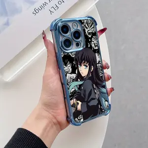 Anime Cool T-Tokitou M-Muichirou Phone Case For iPhone 17/16/15/14/13/12/11/Pro/ProMax/Plus/17Air/Xsmax, for Samsung S25/S24/S23/S22, Shockproof Transparent Soft Back Cover, airbag electroplated anti-drop soft Case, Perfect for daily use, Uv Printed