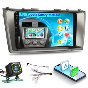 [2G/4G+64G] Android 13 Car Radio for【Toyota Camry 2008-2011】with Carplay and Android Auto, 9 inch Touchscreen Stereo with Backup Camera and Microphone