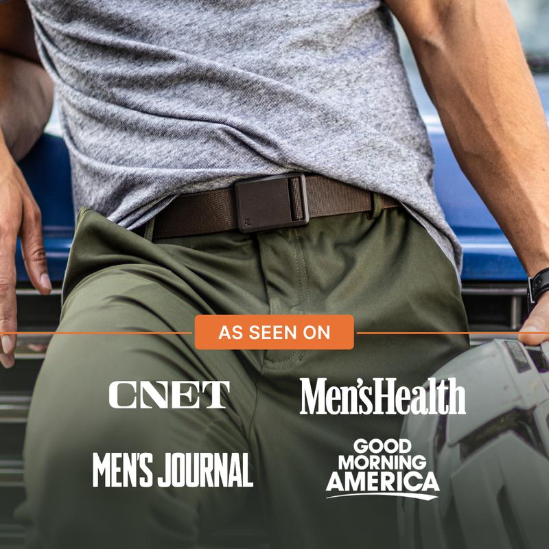 Groove Life Groove Belt Ultra - Trek | Comfortable, Lightweight, Durable, Adjustable Stretch Belt for Men, Magnetic Curved Polymer Buckle, Machine Washable, Limited Lifetime Warranty