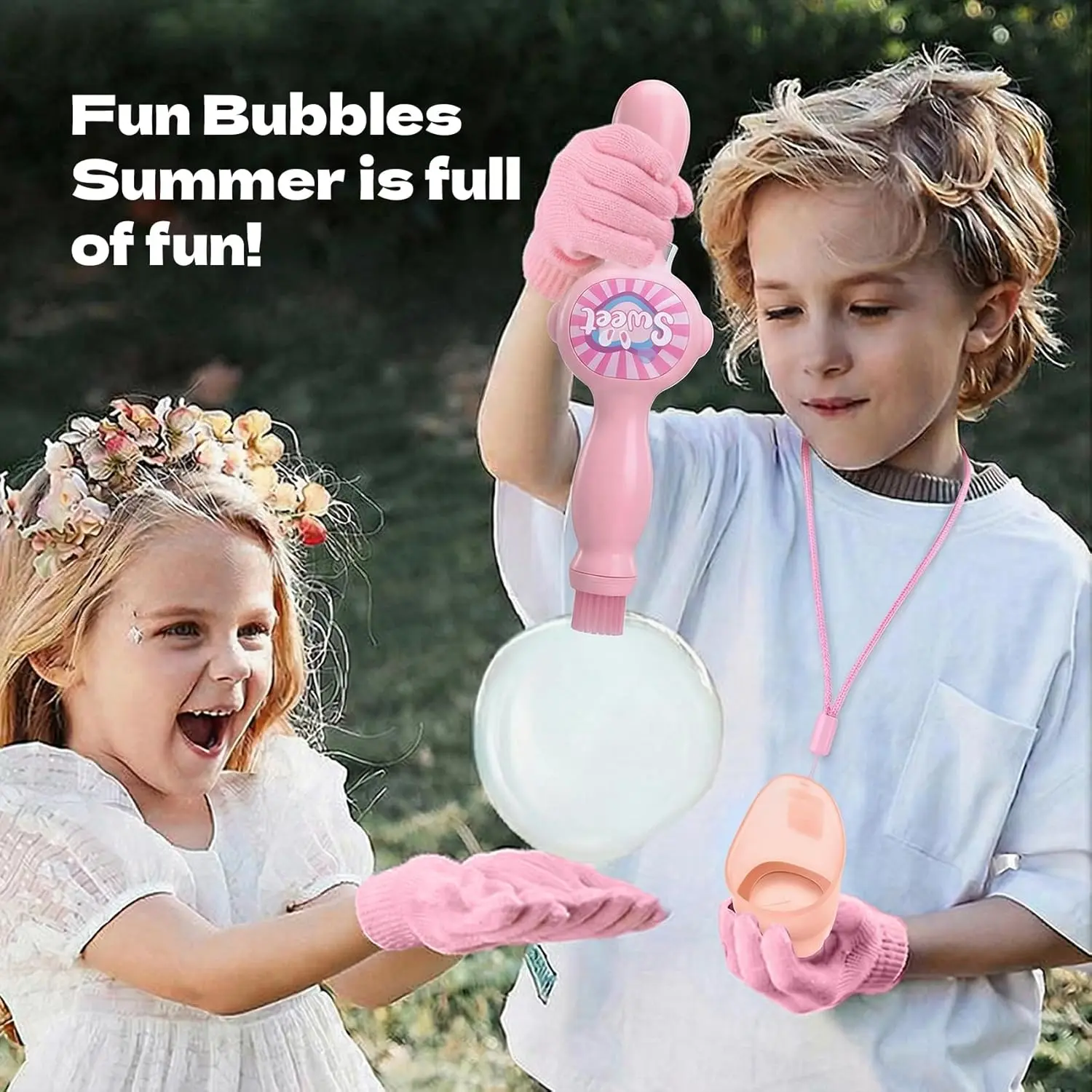 2026 New Rechargeable Battery Bubble Blower Maker - Plastic Automatic Electric Toy with Automatic Bubble Wand, Colorful Lights, Mist Music, Auto Operation for Children, Parties, Outdoor Summer Beaches, Adds Magical Touch (Unisex)