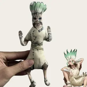 Anime Dr.STONE Ishigami Senkuu Cosplay Plush Cotton Doll Twistable Shape Room Decoration Abstract Figure Funny Props