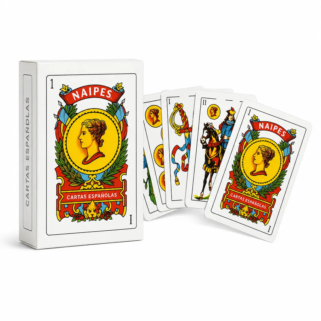 Spanish Playing Cards Deck, Barajas Espanolas Cartas Españolas, Classic Illustrated Naipes Card Game Deck for Truco, Ajiley 31 & Family Game Night