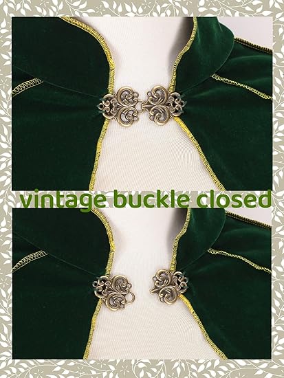 Women's Medieval Cloak Stand Collar Deluxe Velvet Gold Trim Renaissance Cape for Adult Women's Medieval Cloak Stand Collar Deluxe Velvet Gold Trim Renaissance Cape for Adult
