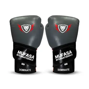 MUFASA INTERNATIONALS Cowhide Leather Boxing Gloves, 16 Oz for Men/Women, Muay Thai, Kickboxing Gloves