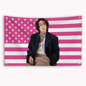 Roh Jae Won American Flag Banner Outdoor Decorations Advertising Flaga Garage Decoration Custom Flags for Bedrooms Tapestry Hang 60X40 Modern Stripe Design Colorful