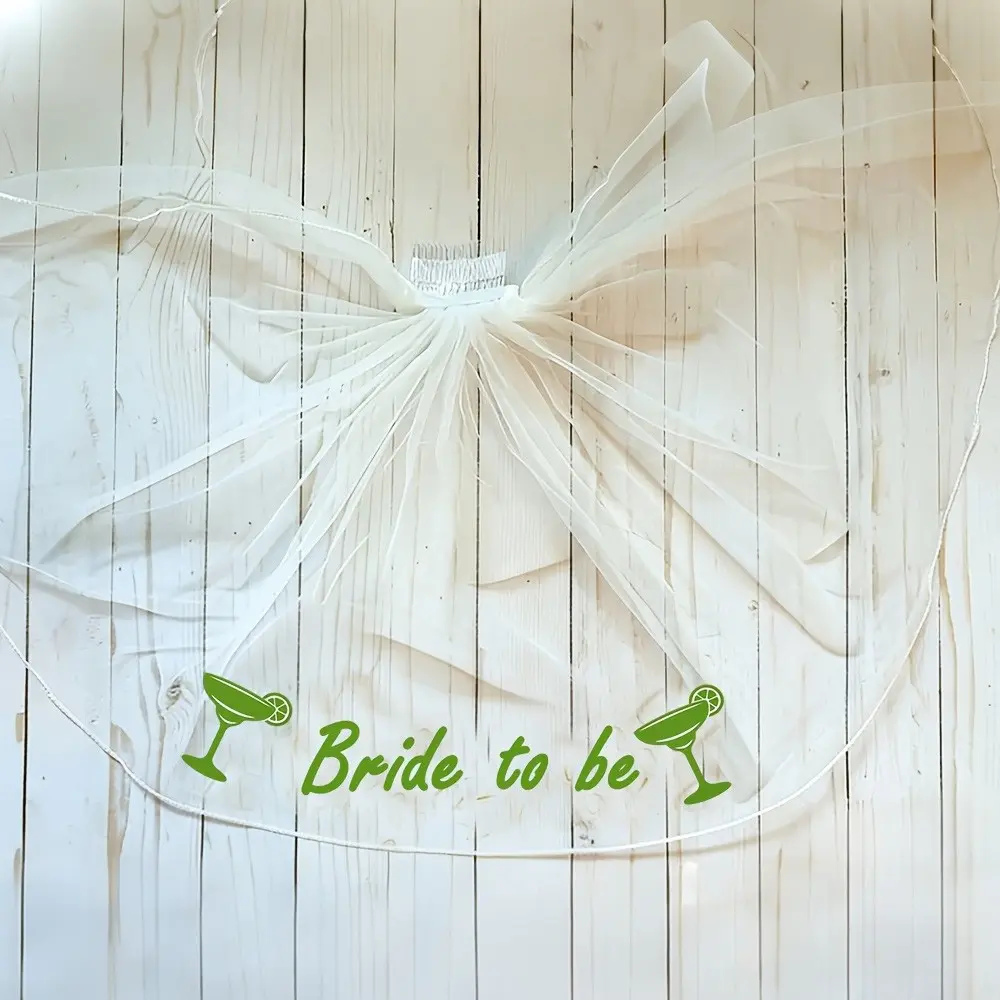 Margarita Bride to Be short Veil with Comb Hair Accessories Margs & Matrimony Final Fiesta beach Bachelorette Hen do Party bridal shower Wedding engagement Future Mrs gift Photo props Wedding Veils for Brides, The Wedding Veil