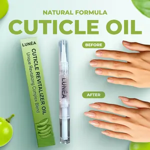 LUNEA Organic Nail Strengthening Serum with Hydrating Vitamins & Cuticle Oil Pen for Stronger Shiny Nails Natural Formula Comfort Cosmetic