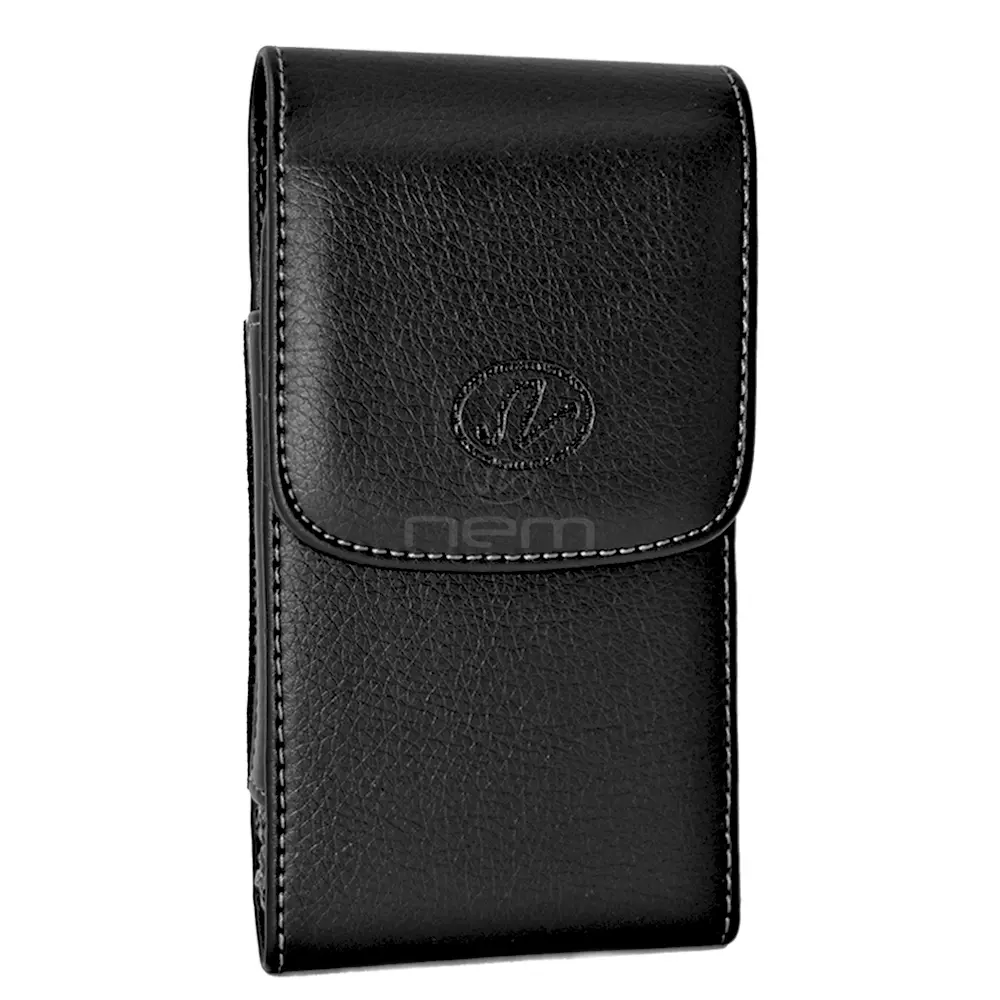 iPhone 4 Large Vertical Leather Pouch PV078 Black_Smartphone Cellphone Handheld Durable Shockproof Protective Protection Phonecase Devices Casing Cover