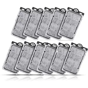 11 Pack Auqarium Filter Replacement Plates, Turtle Tank Filter Cartridges, Activated Carbon Suitable for Low-Water Filter