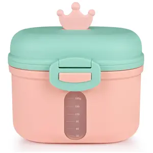 Baby Formula Dispenser On The Go, Portable Milk Powder Formula Dispenser with Scoop,Formula Containers for Travel Hold 8.5oz/240g Formula, Pink