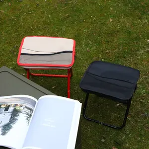 Outdoor folding pencil case pony pocket stool portable fishing fish stool camping travel leisure handbag chair