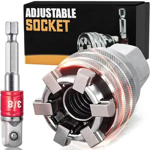 Universal Socket, Super Socket Fits for Standard 10 to 19mm, Metric 3/8 to 3/4in, Tool Gifts for Men/Dad/Father/Husband, Christmas Fathers Gift