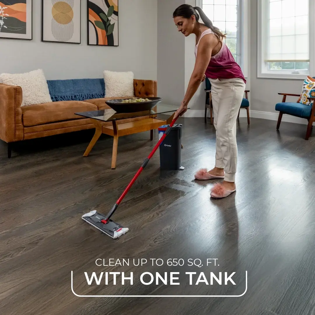 O-Cedar H2prO Flat Mop System Dual-Tank Design for Clean & Dirty Water ...