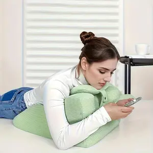 Comfortable Bed Rest Pillow with Neck Support, Multi-Purpose Prone & Lying Pillow for Home Office, Soft Breathable Pillowcase, Great Birthday Gift