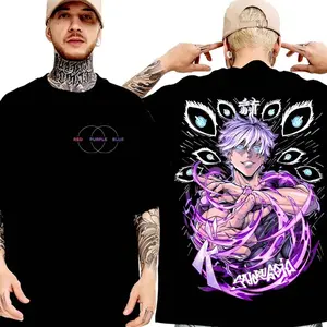 Gojo Satoru JJK Shirt, Jujutsuu Kaisenn Character Tee, Satorru Anime Color Sweatshirt, Unisex 2024 Hoodie Menswear Top Cotton Breathable AB0