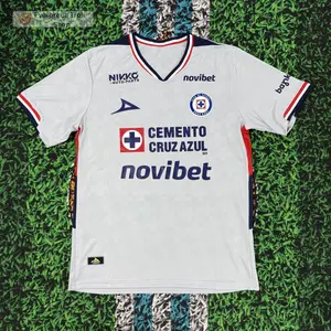 2526 Cruz azul  Away Short Sleeve Top Retro Soccer Jerseys Quick Dry Fans Edition LIGA MX